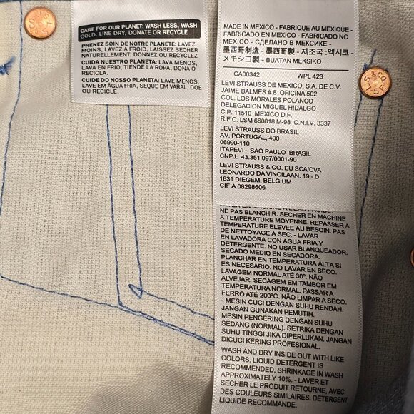 Levi’s 501 Men’s Straight Leg Button Fly Jeans 31x32 Rigid Shrink-to-Fit Blue - Picture 13 of 14